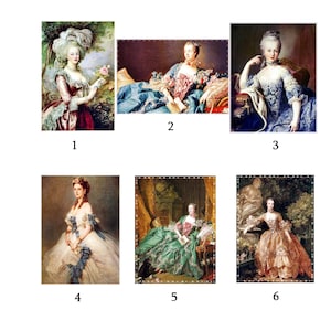 Patches appliqué fabric picture Lady Victorian 1767 various motifs