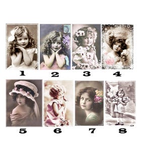 Nostalgic patch girl motif in vintage Victorian Edwardian style