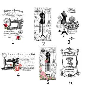 Vintage Applikationen nostalgische Stoff-Patches zum Aufnähen oder Aufkleben, Shabby Chic Label, Junk Journal Textil-Elemente