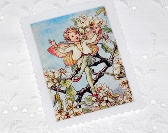 Patches Aufnäher Applikation Stoffbild Birnbaum Birnenblüte Birnbaumblüten Fee Elfe Fairy