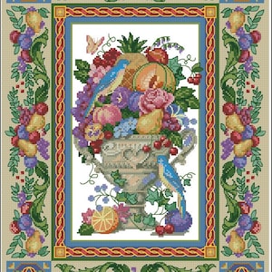 Elegant Tapestry  Cross stitch chart PDF digital pattern
