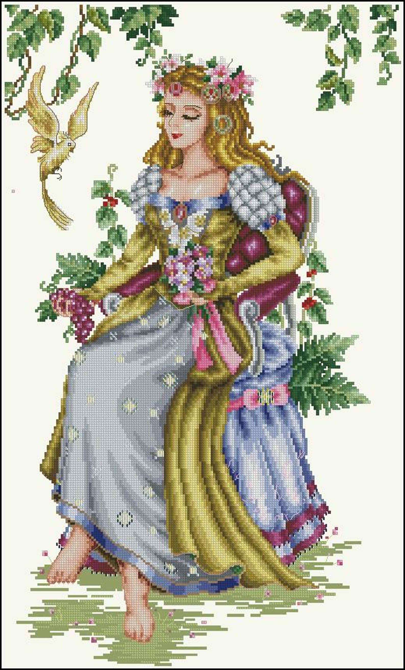 Goddess Cross Stitch Chart PDF Digital Pattern - Etsy