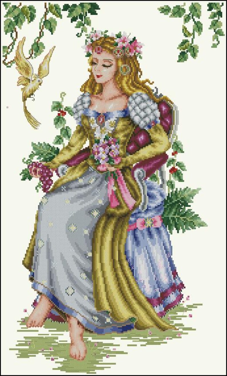 Goddess Cross Stitch Chart PDF Digital Pattern - Etsy