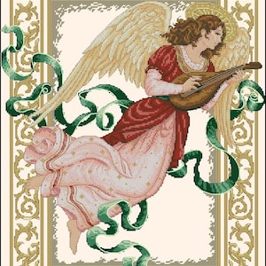 Angelic melody Cross stitch chart PDF digital pattern