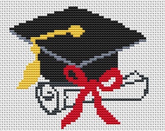 Graduation Counted Cross Stitch Pattern PDF