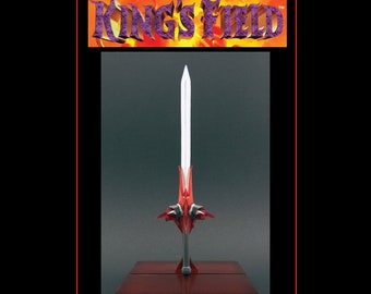 King's Field - Darkslayer Sword with Display Stand - Custom Very Nice