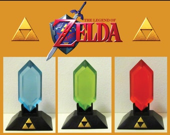 The Legend of Zelda : Rupee with Display Stand - Blue Green Red Black Silver