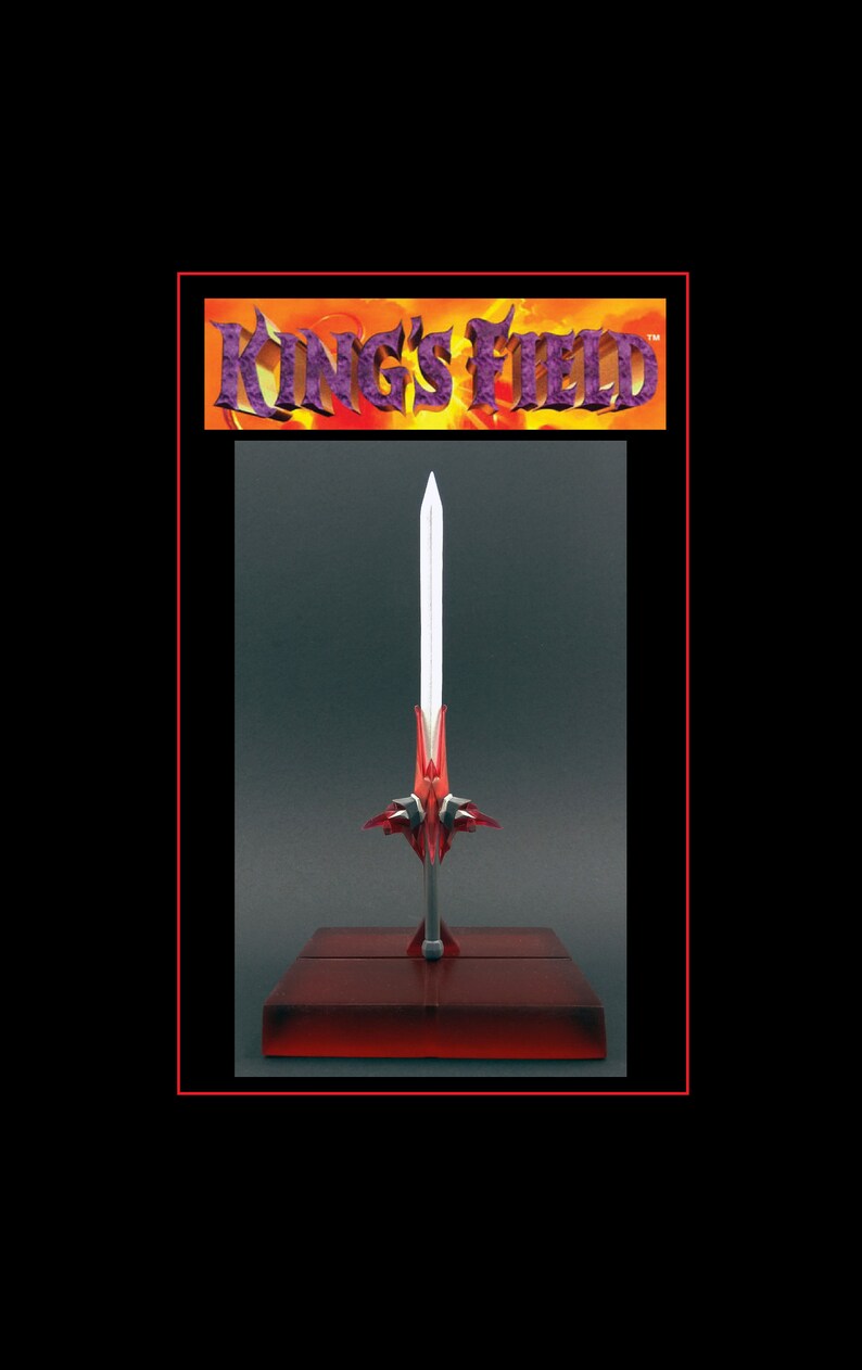 King's Field Darkslayer Sword With Display Stand Etsy