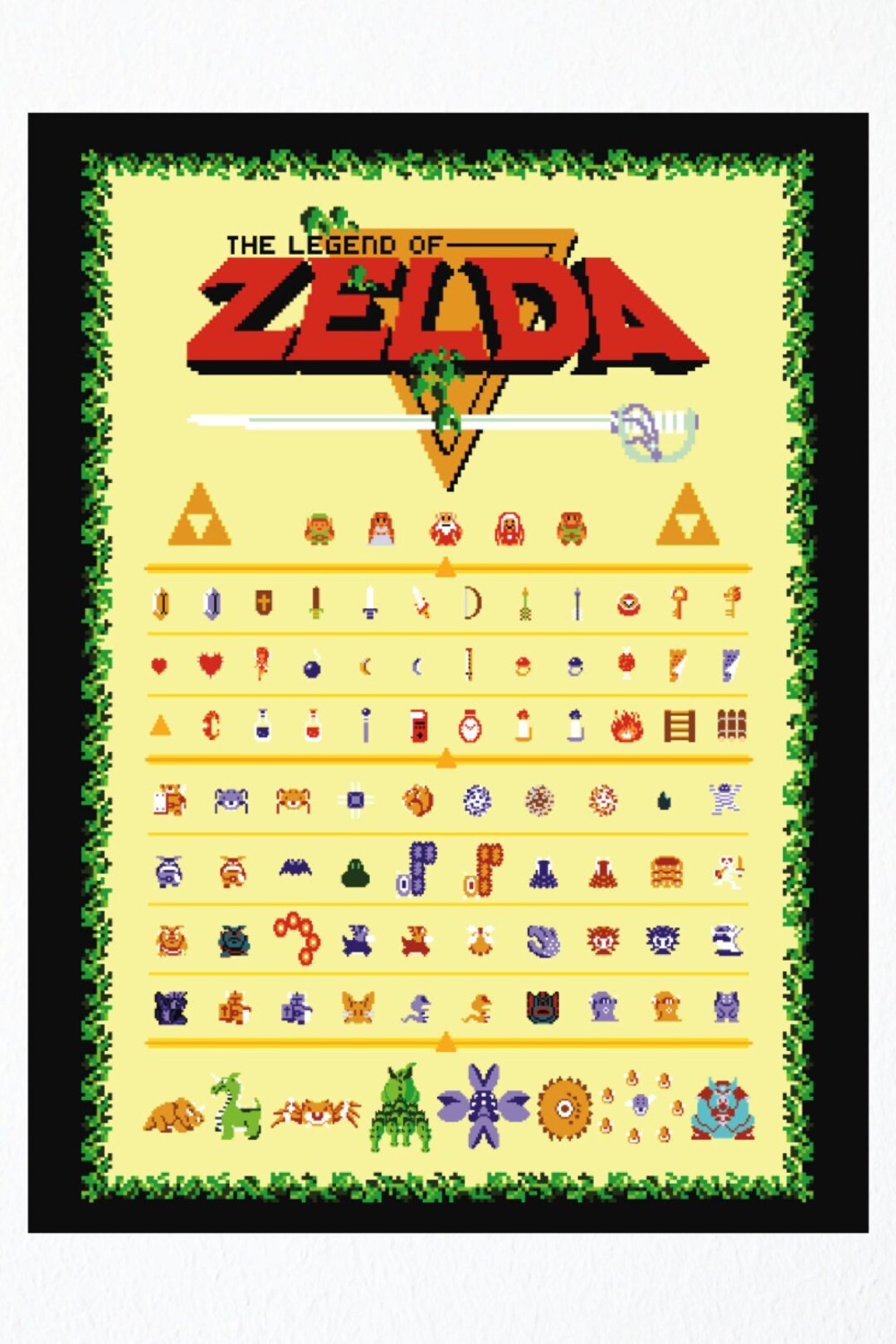 Legend Of Zelda Nes Era Authentic Print Ad / Poster Game Promo Art