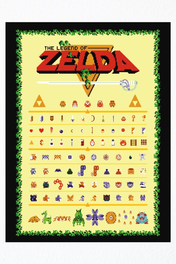 Legend of Zelda NES Poster 