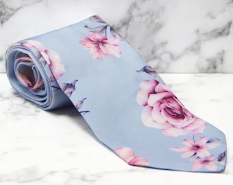 TDY Celia Floral Necktie Men Adult Groomsmen Grooms Matching Necktie with TDY Infinity Dress