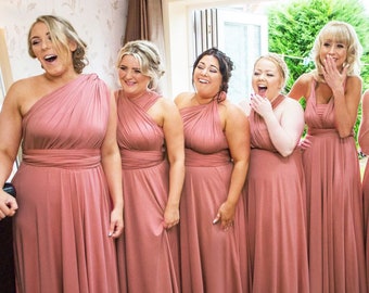 blush pink multiway bridesmaid dress