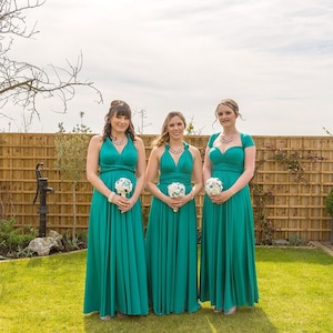Bright teal bridesmaid dresses clearance