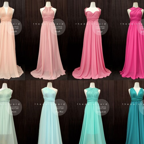 infinity dress chiffon overlay