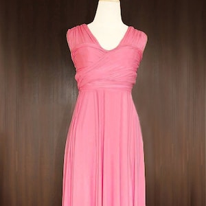 TDY Rouge Maxi / Short Bridesmaid Dress Convertible Dress Infinity Multiway Wrap Dress Wedding Prom Dress Long Ball Gown (Regular Size)