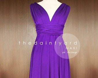 SAMPLE SALE - Last 2 piece! Maxi infinity convertible Bridesmaid dress in Barney regular size