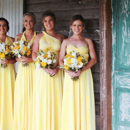 yellow multiway bridesmaid dress