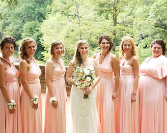 Peach Wedding Dress Etsy