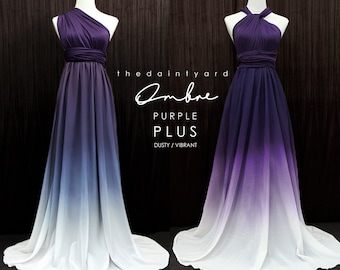 Purple Ombre Dress Etsy