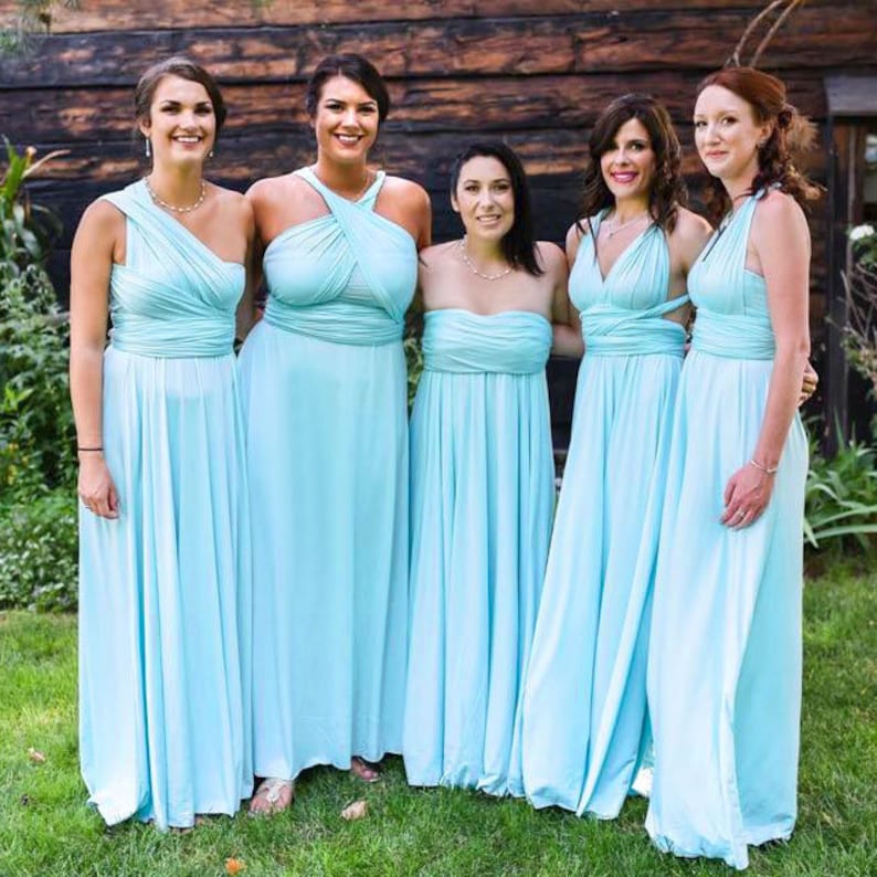 Turquoise or Sky Blue Bridesmaid Dresses