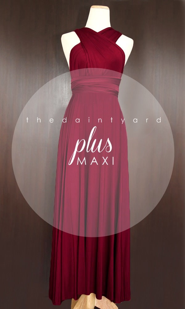 TDY Wine Red Maxi / Short Bridesmaid Dress Prom Wedding Dress Infinity  Convertible Multiway Dress Long Cocktail Gown (regular & Plus Size) - Etsy