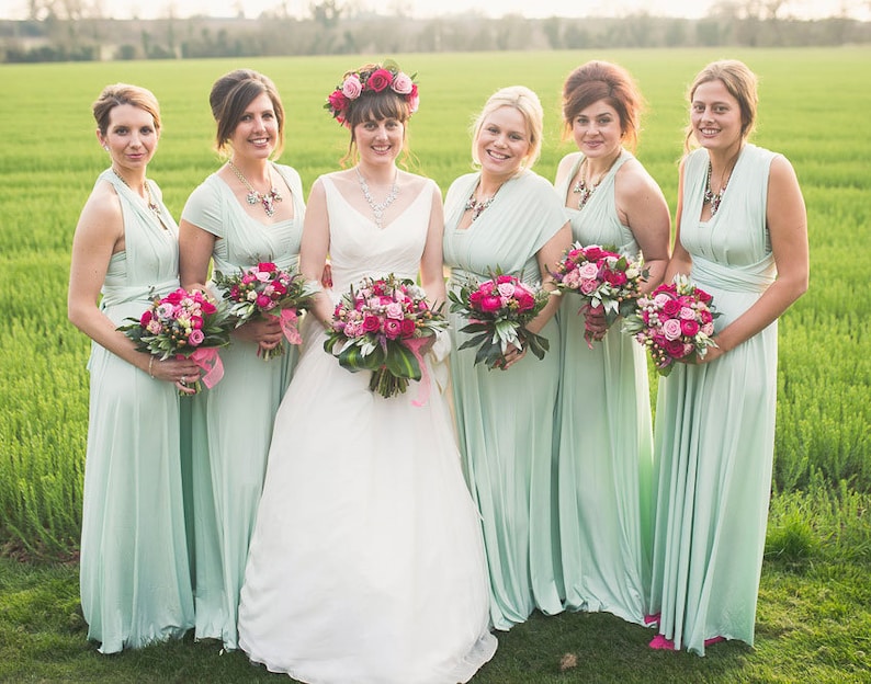 TDY Mint Maxi / Short Bridesmaid Convertible Infinity Dress image 1