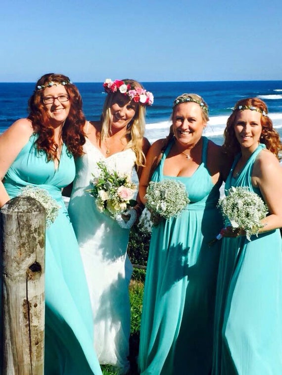 Light Turquoise bridesmaid dresses Beach elegant dress women for