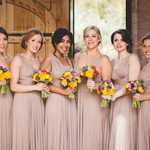 TDY Light Taupe Maxi / Short Bridesmaid Dress Convertible Dress Infinity Dress Multiway Wedding Cocktail Dress (Regular & Plus Size)