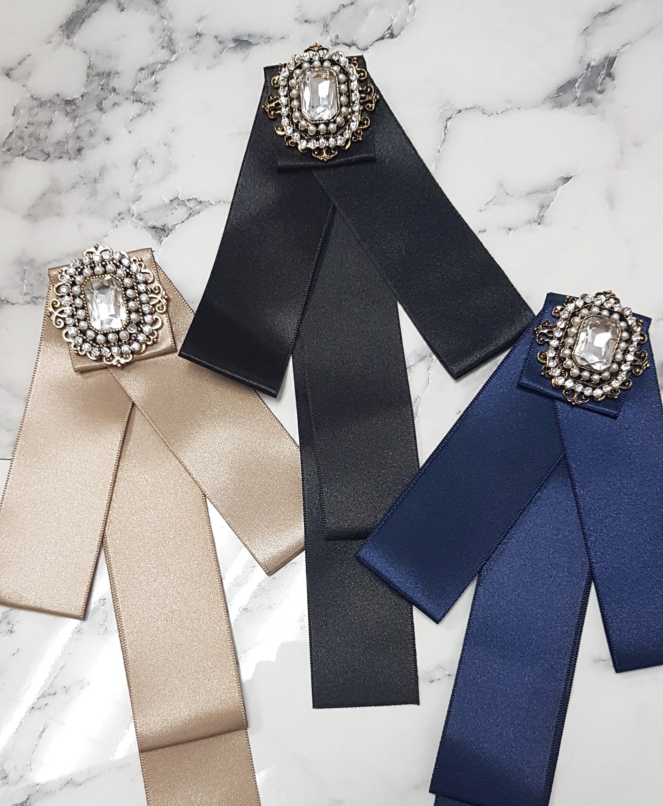10Pcs Diamond Rhinestone Bow Brooches - Sparkling Claw Chain Pins For Dress, Jacket, Or Jewelry Making