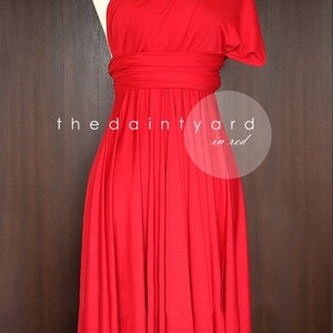 TDY Red Maxi / Short Bridesmaid Convertible Infinity Dress Multiway Dress Twist Wrap Prom Cocktail Long Ball Gown Regular & Plus Size image 4