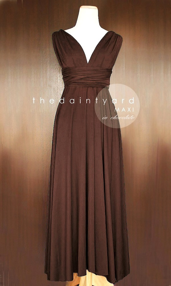 TDY Chocolate Maxi / Short Bridesmaid ...