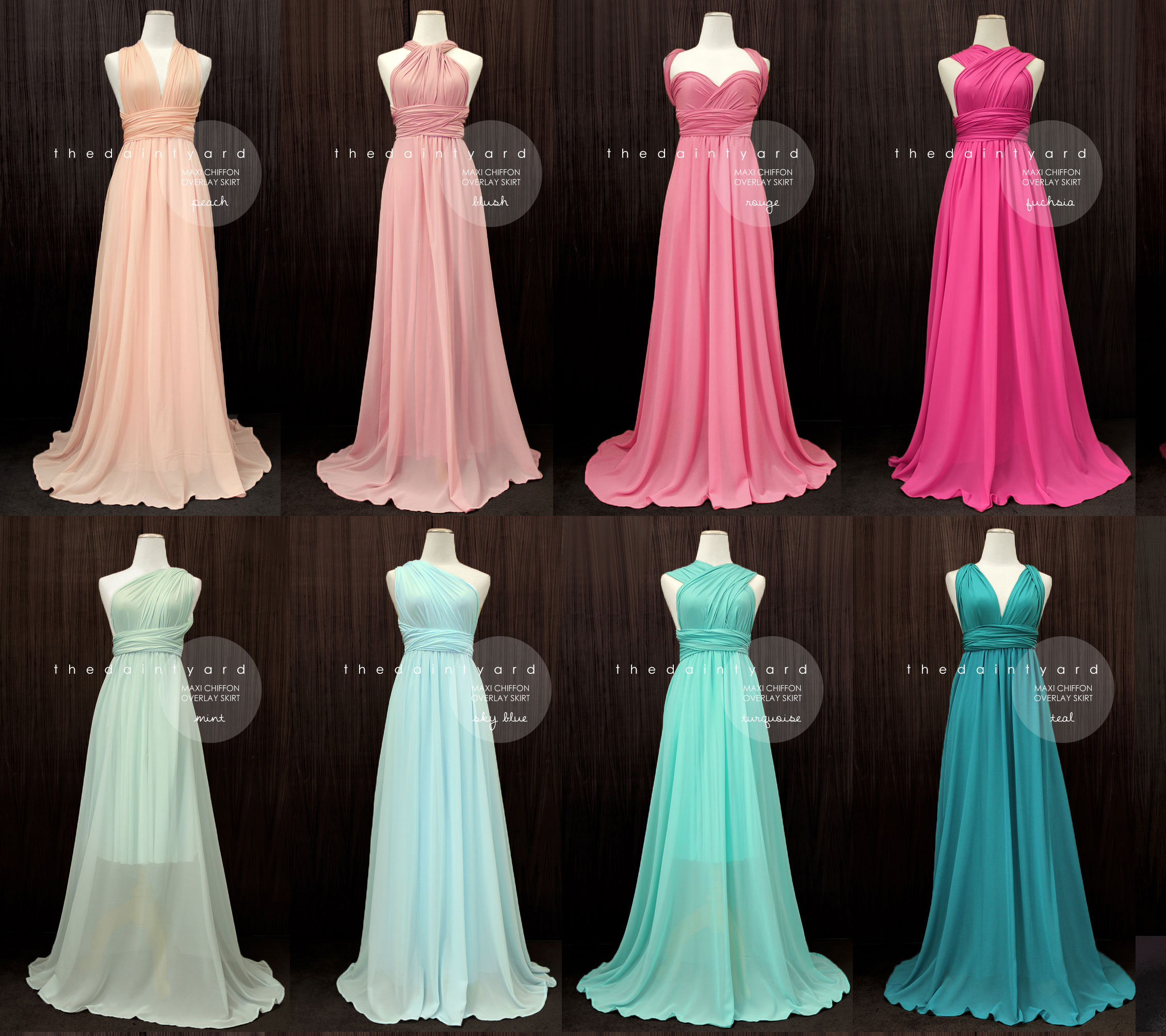 TDY Bridesmaid Maxi Infinity Dress / Multiway Dress / Long | Etsy
