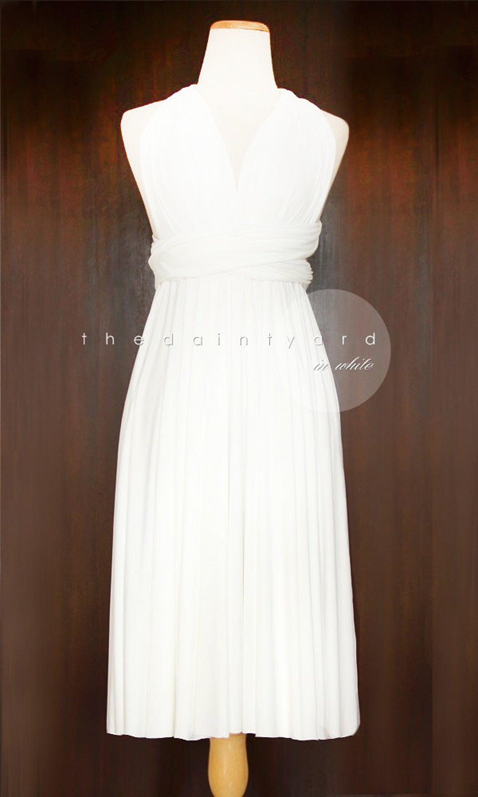 white wrap bridesmaid dress Ivory Wrap & Surplice Bridesmaid Dresses