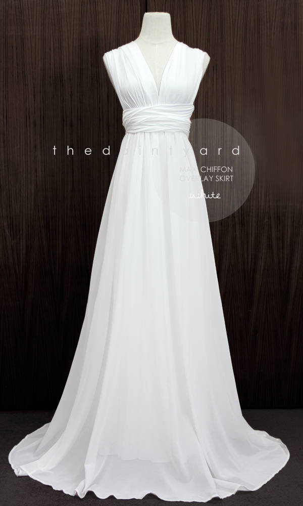 white chiffon overlay dress Chiffon overlay with sleeves