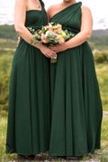 TDY Forest Green Maxi / Short Bridesmaid Convertible Dress Infinity Dress Multiway Dress Wrap Dress Long Cocktail Gown (Regular & Plus Size) product logo