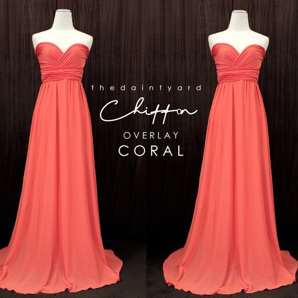 A-Line Off the Shoulder Chiffon Floor-Length Dress Coral