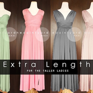 Extended length Maxi Infinity Dress Taller Bridesmaids Dress Multiway Dress Long Ball Gown Prom Dress Full Length Dress Wedding Cocktail