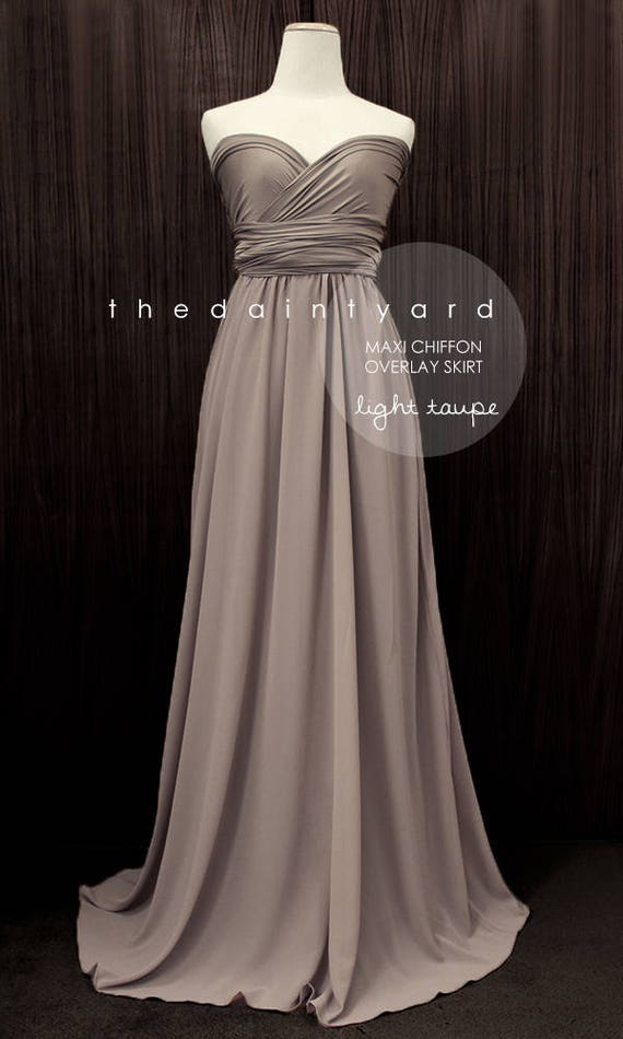 TDY Dusty Rose Maxi Bridesmaid Convertible Dress Infinity Dress