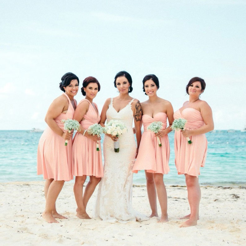 peach multiway bridesmaid dress