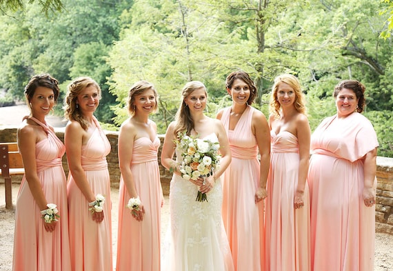 Peach Bridesmaid Dresses