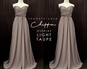 Taupe chiffon dress cheap