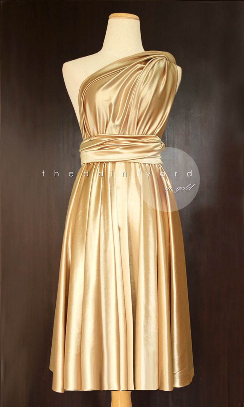 golden yellow infinity dress