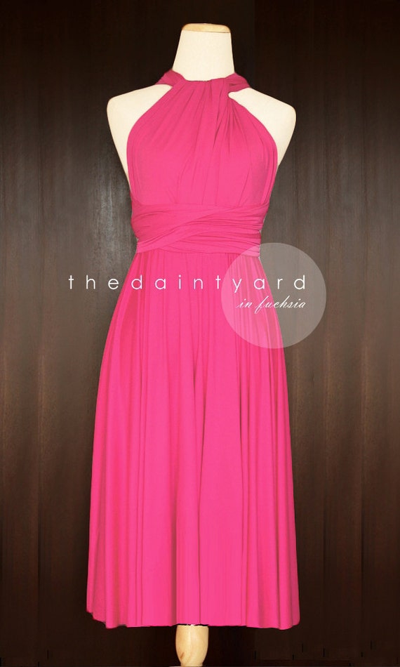 infinity dress magenta