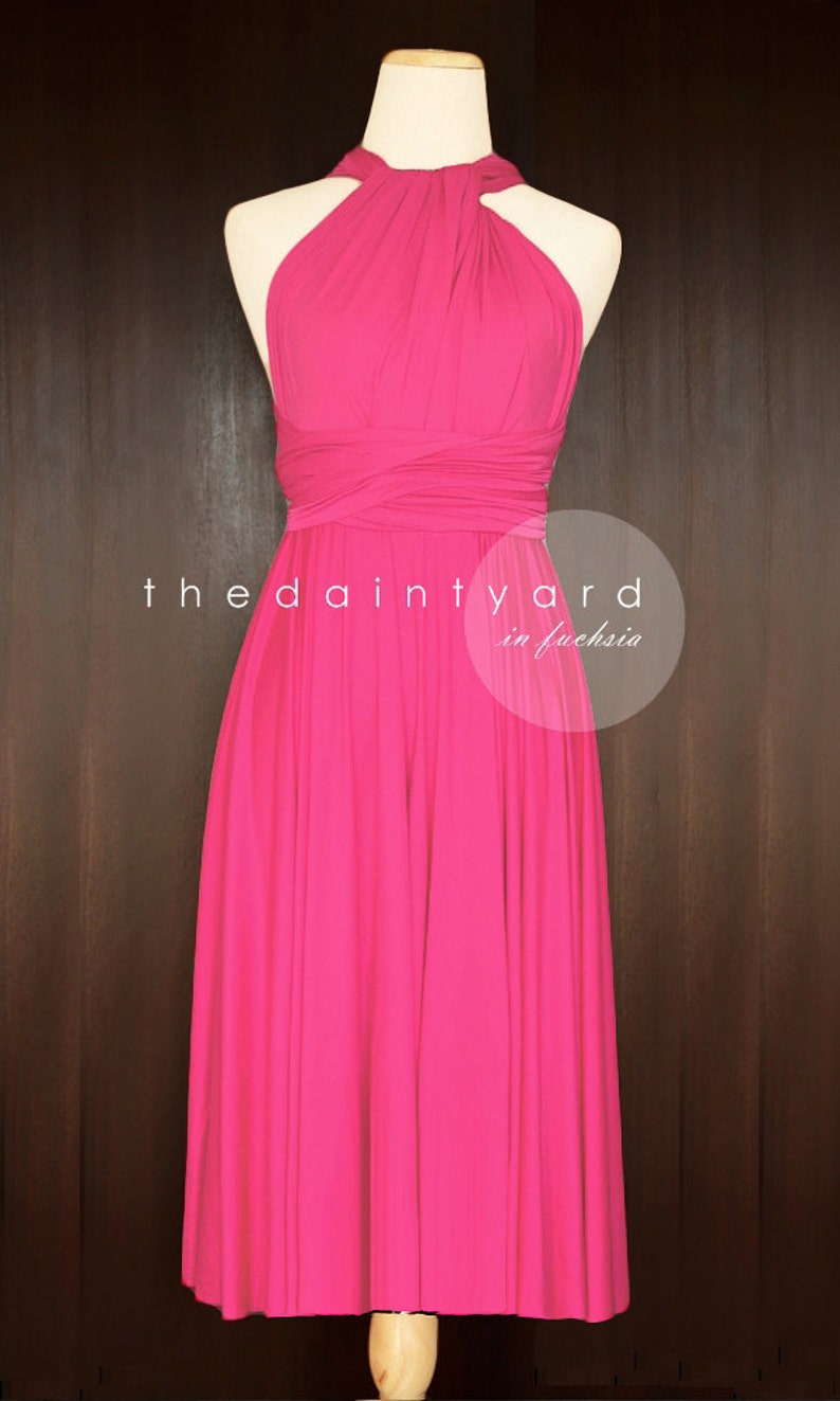 fuchsia pink infinity dress