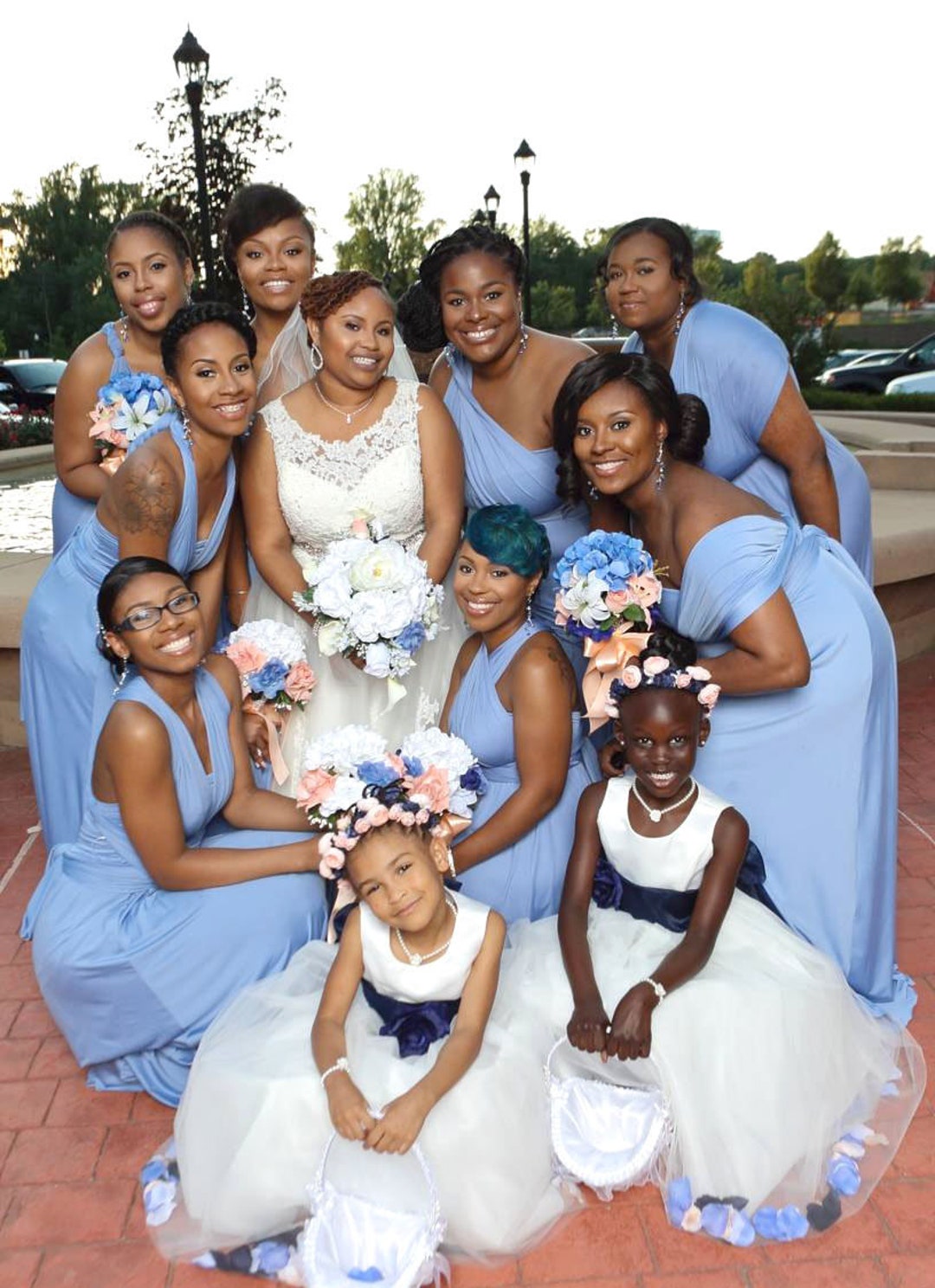 floaty periwinkle blue dress Periwinkle Blue Bridesmaid Dress Matte Satin Size 1X