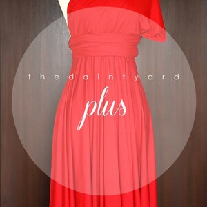 TDY Red Maxi / Short Bridesmaid Convertible Infinity Dress Multiway Dress Twist Wrap Prom Cocktail Long Ball Gown Regular & Plus Size image 6