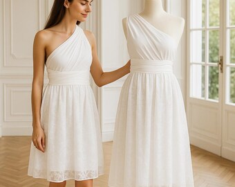 TDY White Organza Overlay Skirt for Convertible Dress / Infinity Dress / Wrap Dress / Octopus Dress / Engagement Dress