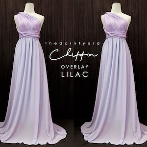 TDY Lilac Chiffon Overlay Skirt for Maxi Long Convertible Dress / Infinity Dress / Wrap Dress / Bridesmaid Multiway Dress