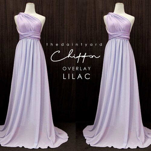 TDY Lilac Chiffon Overlay Skirt for Maxi Long Convertible - Etsy