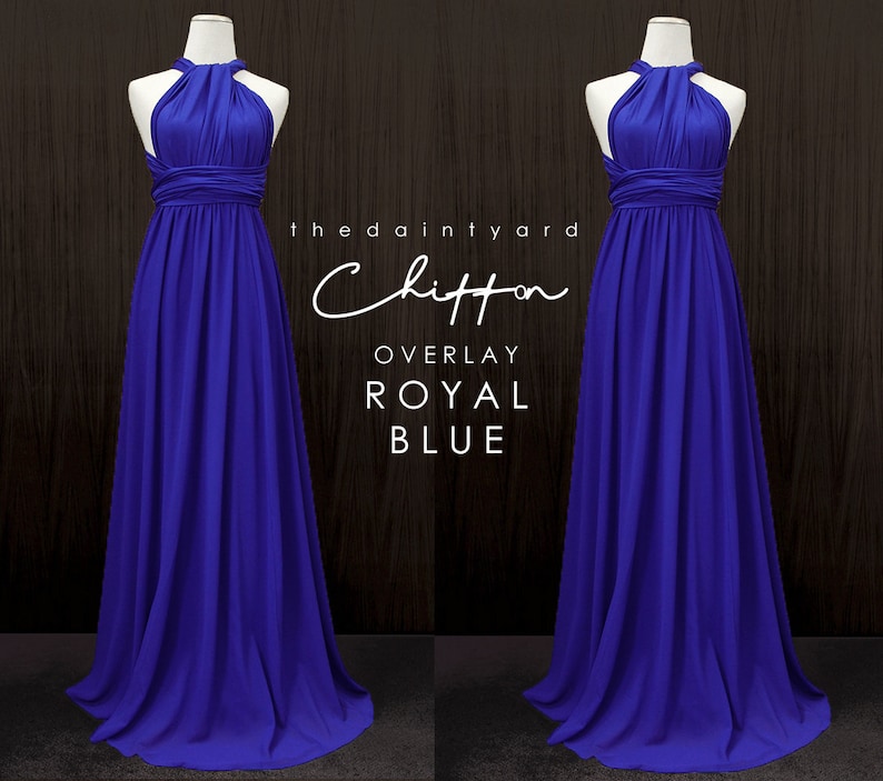 royal blue chiffon wrap